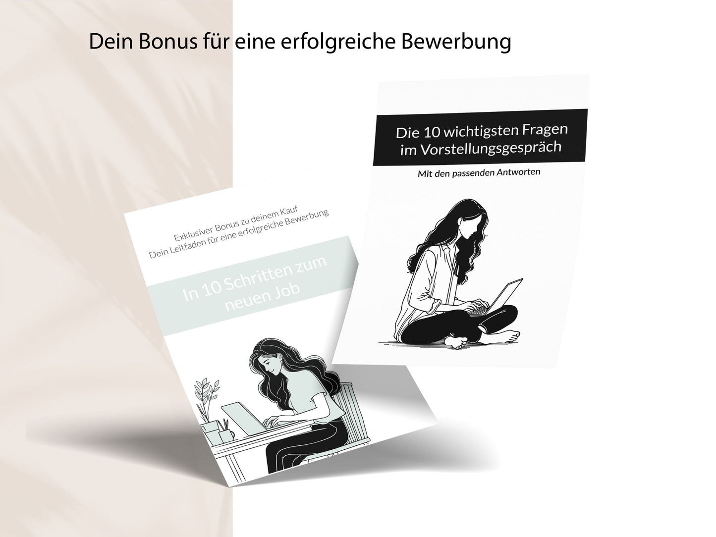 Exklusive Guides für das Vorstellungsgespräch als Bonus zum 9-seitigen Full Bewerbung Set mit Lebenslauf-Vorlage.