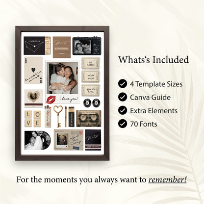 Personalisiertes Matchbook-Poster Set mit 4 Vorlagengrößen, Canva-Guide und extra Elementen als digitaler Download.