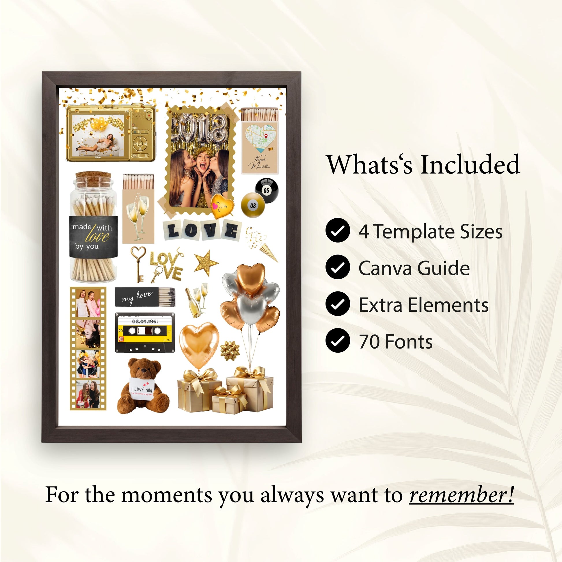 Digitales Canva-Design für Matchbook-Poster inklusive 4 Vorlagengrößen, Canva-Guide, Extra-Elementen und 70 Schriftarten.