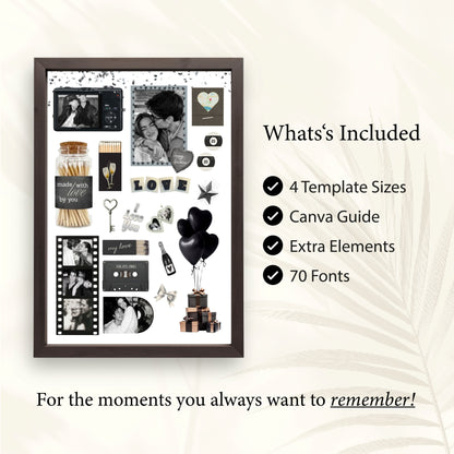 Personalisiertes Matchbook-Poster Set mit 4 Vorlagengrößen, über 70 Schriftarten und Canva-Guide für die Wanddeko.