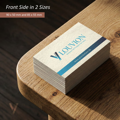 Visitenkarten Design Vorlage in zwei Formaten als Canva Business Download für professionelle Startup Branding Kits.