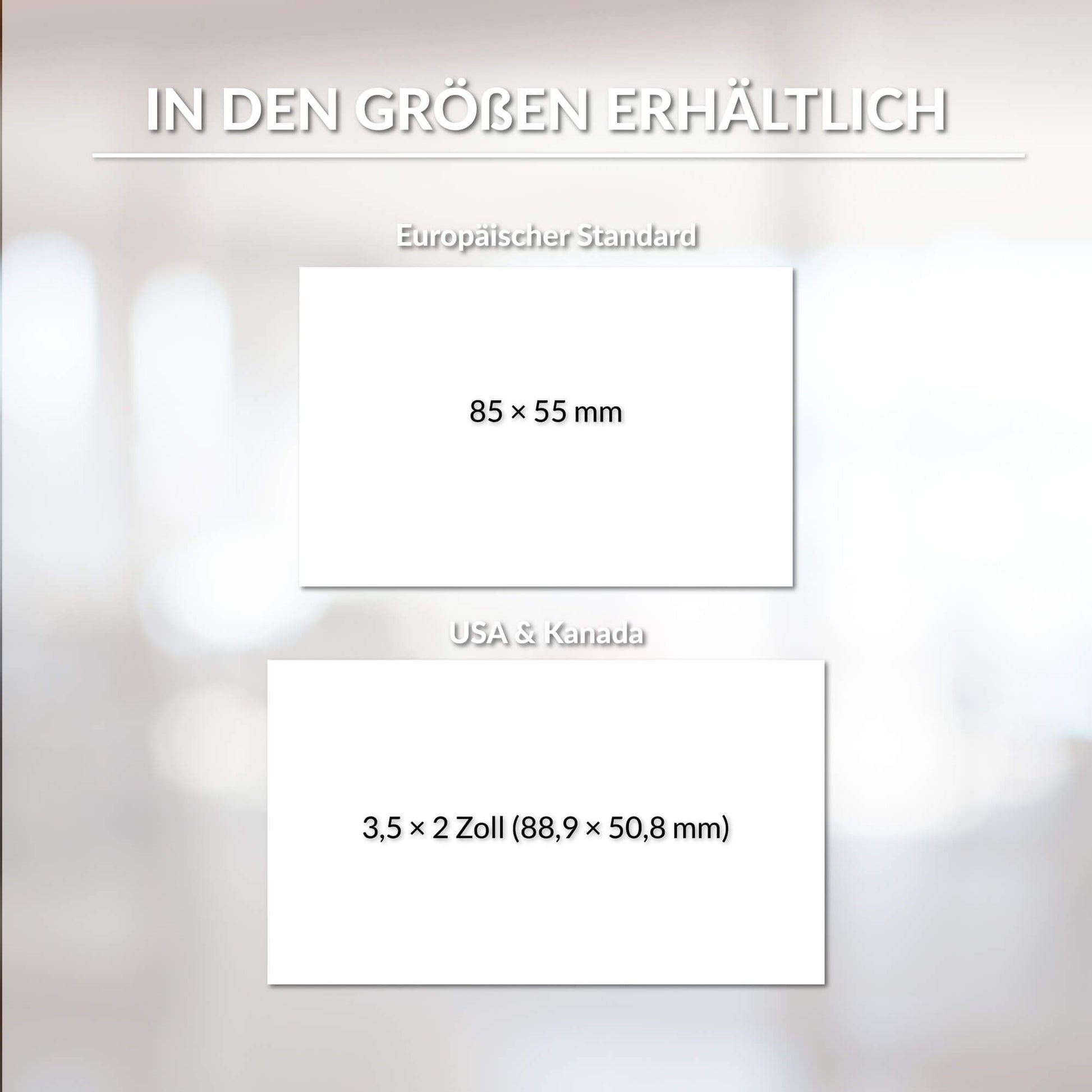 Visitenkarten Vorlage für Canva mit Standardformaten für Europa sowie USA & Kanada – 2 Größen für den professionellen Druck – Louvion.de