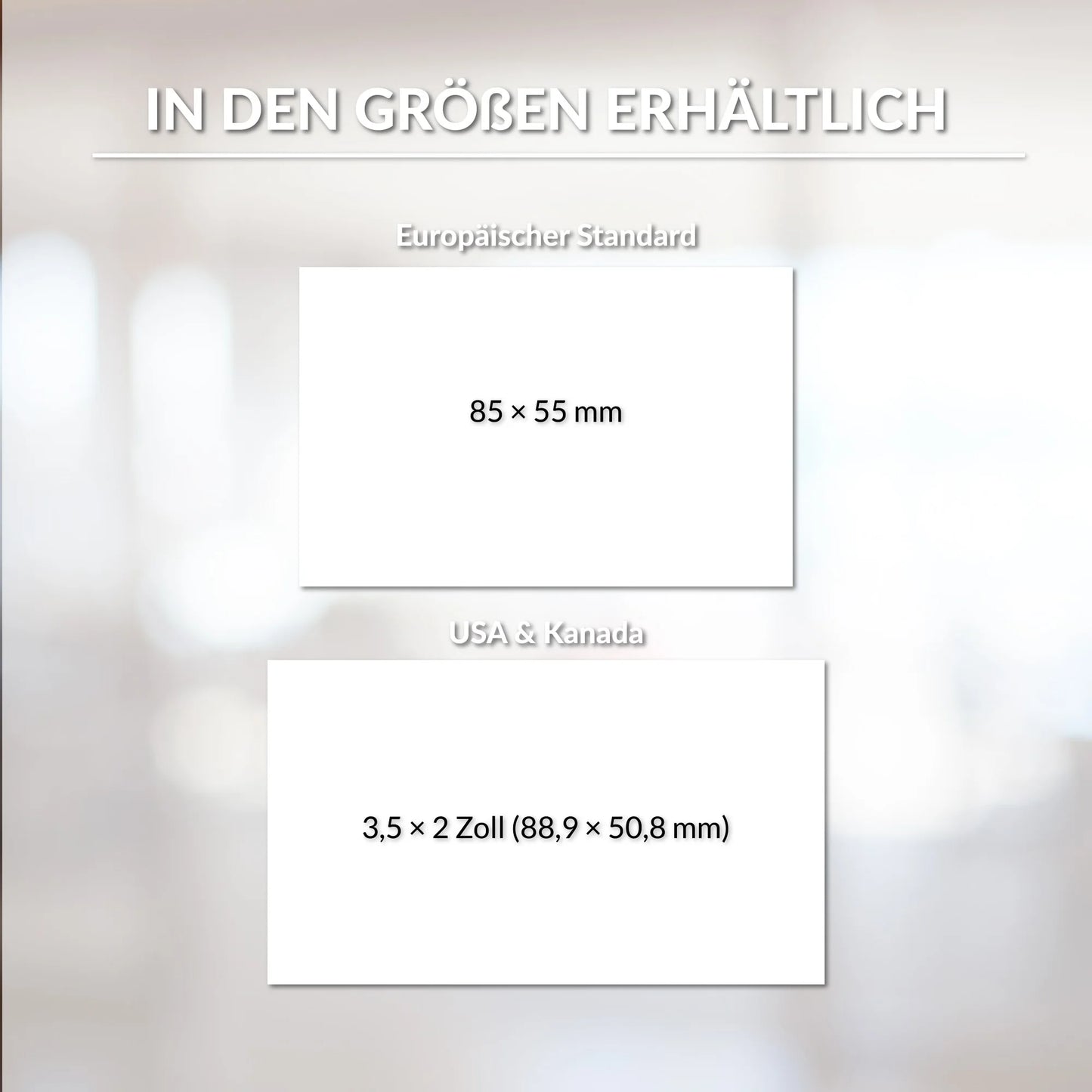 Visitenkarten Vorlage für Canva mit den Formaten 85 × 55 mm für Europa sowie 3,5 × 2 Zoll für USA und Kanada – Louvion.de