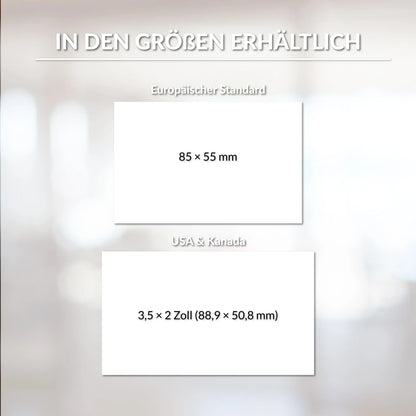 Visitenkarten Vorlage für Europa und USA/Kanada mit den Formaten 85 × 55 mm sowie 3,5 × 2 Zoll, bearbeitbar in Canva – Louvion.de