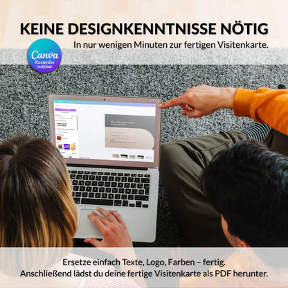 Visitenkarten Vorlage in Canva einfach personalisieren, Texte, Logo und Farben anpassen, digitale Vorlage ohne Designkenntnisse für Europa und USA/Kanada – Louvion.de